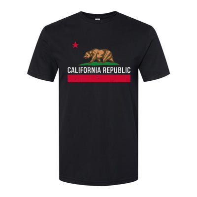 California Republic State Flag Softstyle CVC T-Shirt