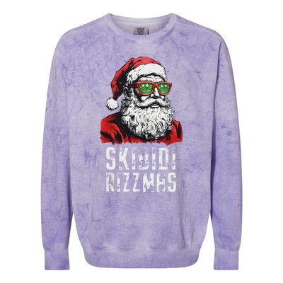 Christmas Rizz Santa Claus Charisma Cool Colorblast Crewneck Sweatshirt