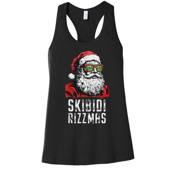 Christmas Rizz Santa Claus Charisma Cool Women's Racerback Tank