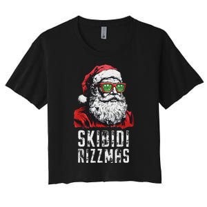 Christmas Rizz Santa Claus Charisma Cool Women's Crop Top Tee