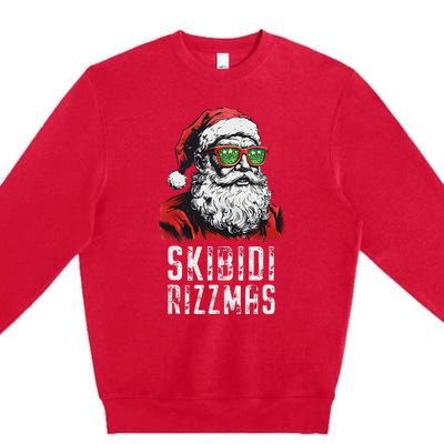 Christmas Rizz Santa Claus Charisma Cool Premium Crewneck Sweatshirt