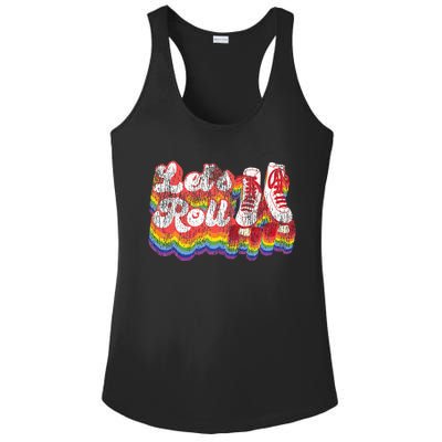 Cool Roller Skating Skate 1970S Retro Ladies PosiCharge Competitor Racerback Tank