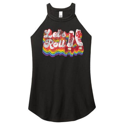 Cool Roller Skating Skate 1970S Retro Women’s Perfect Tri Rocker Tank