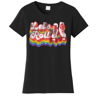 Cool Roller Skating Skate 1970S Retro Women's T-Shirt