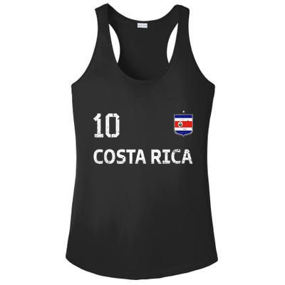 Costa Rica Soccer Fan Jersey Costa Rica Flag Football Lovers Ladies PosiCharge Competitor Racerback Tank