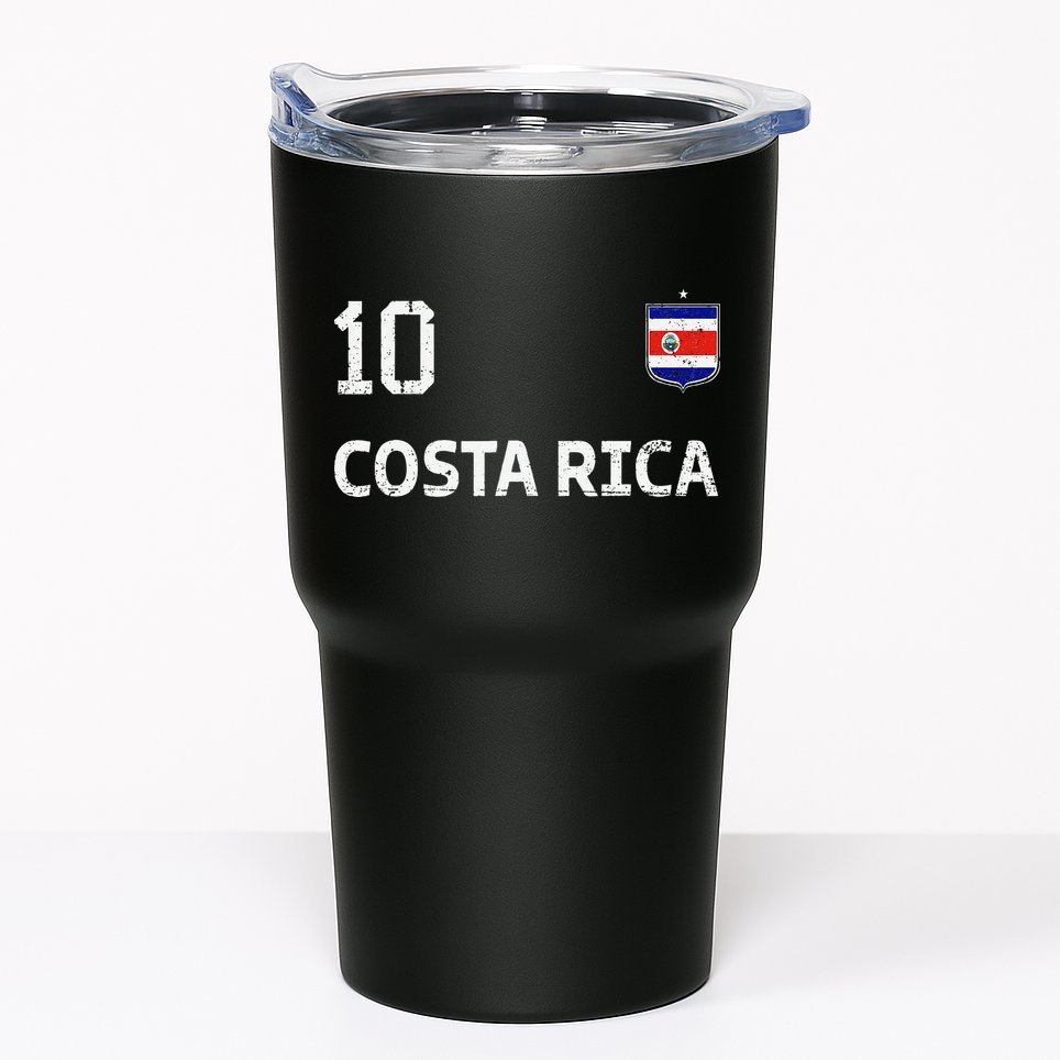 Costa Rica Soccer Fan Jersey Costa Rica Flag Football Lovers Tumbler