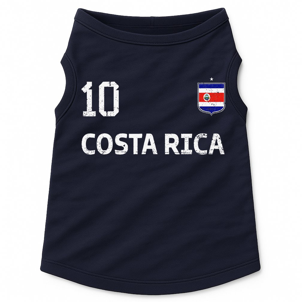Costa Rica Soccer Fan Jersey Costa Rica Flag Football Lovers Doggie Tank