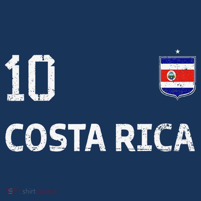 Costa Rica Soccer Fan Jersey Costa Rica Flag Football Lovers T-Shirt