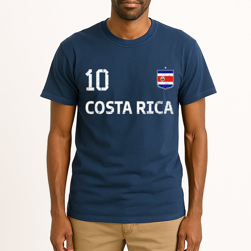 Costa Rica Soccer Fan Jersey Costa Rica Flag Football Lovers Tall T-Shirt