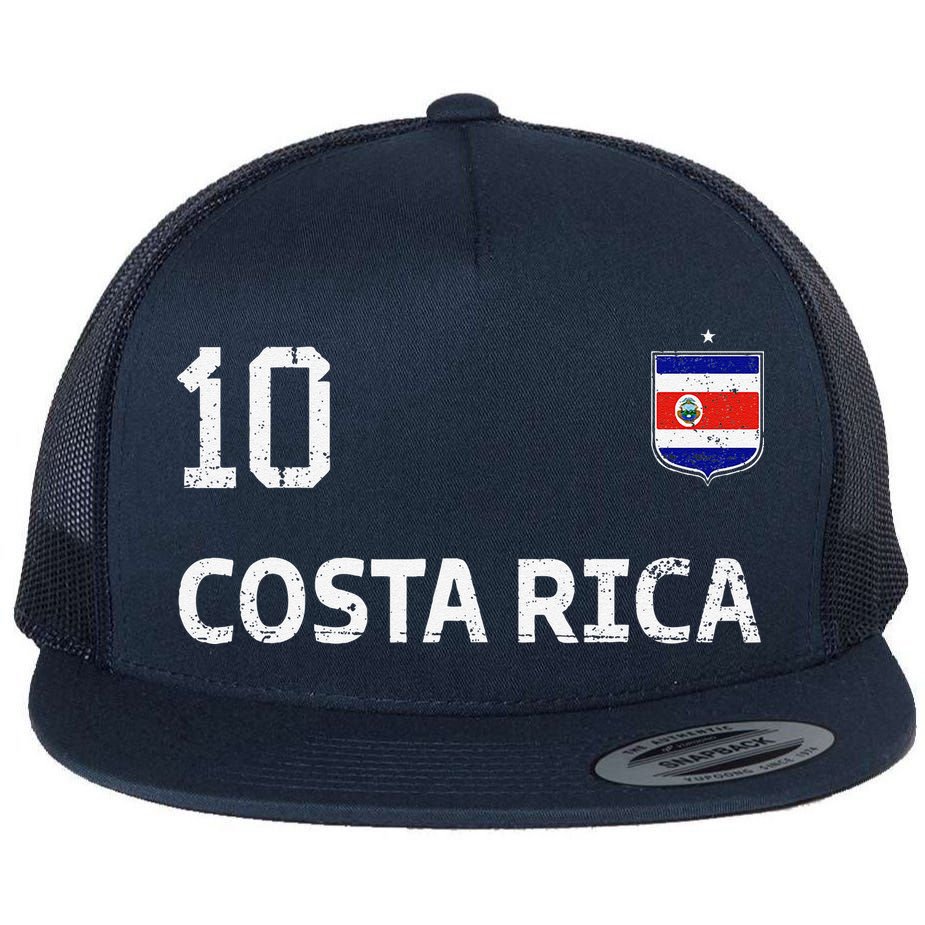 Costa Rica Soccer Fan Jersey Costa Rica Flag Football Lovers Flat Bill Trucker Hat