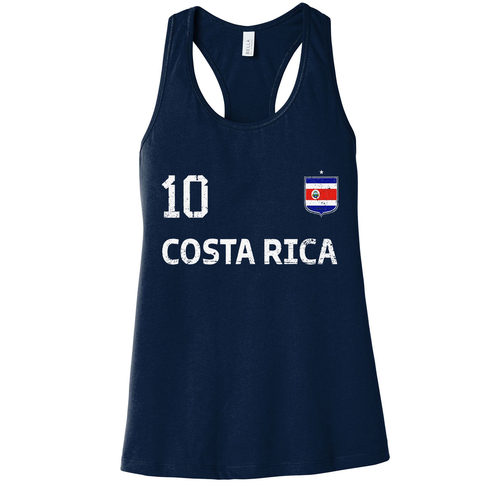 Costa Rica Soccer Fan Jersey Costa Rica Flag Football Lovers Womens Tank Top