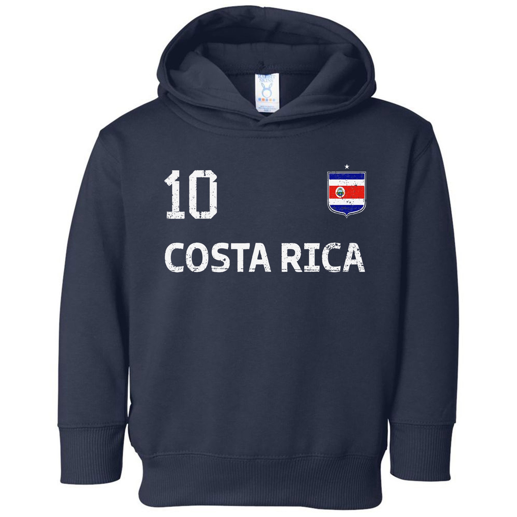 Costa Rica Soccer Fan Jersey Costa Rica Flag Football Lovers Toddler Hoodie