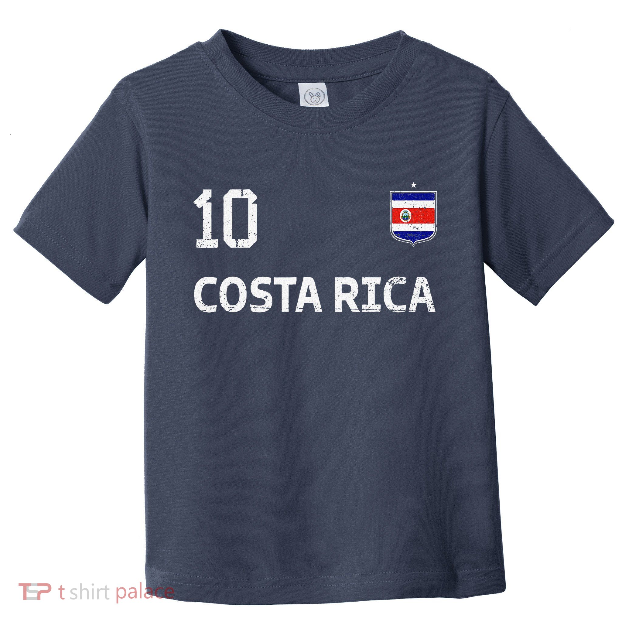 Costa Rica Soccer Fan Jersey Costa Rica Flag Football Lovers Toddler T-Shirt
