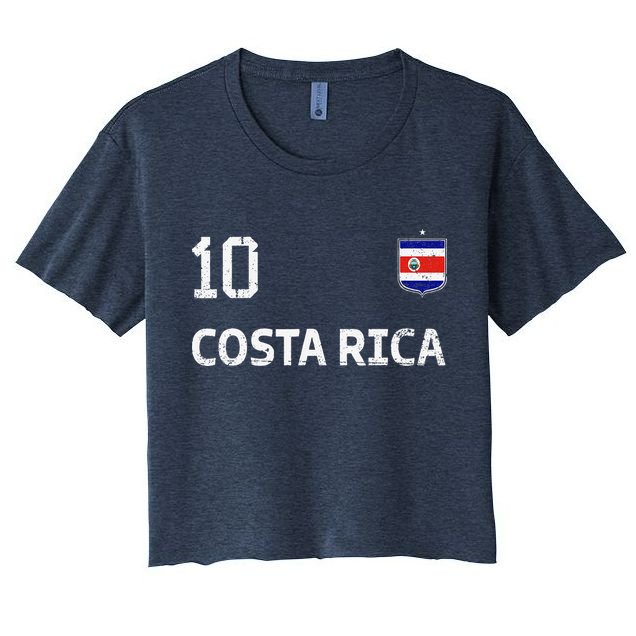 Costa Rica Soccer Fan Jersey Costa Rica Flag Football Lovers Crop Top
