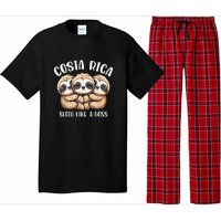 Costa Rica Sloth Like A Boss Costa Rican Travel Vacation Pajama Set