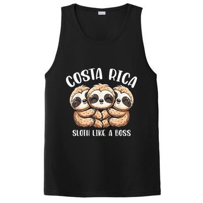 Costa Rica Sloth Like A Boss Costa Rican Travel Vacation PosiCharge Competitor Tank