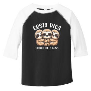 Costa Rica Sloth Like A Boss Costa Rican Travel Vacation Toddler Fine Jersey T-Shirt