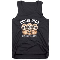 Costa Rica Sloth Like A Boss Costa Rican Travel Vacation Tank Top