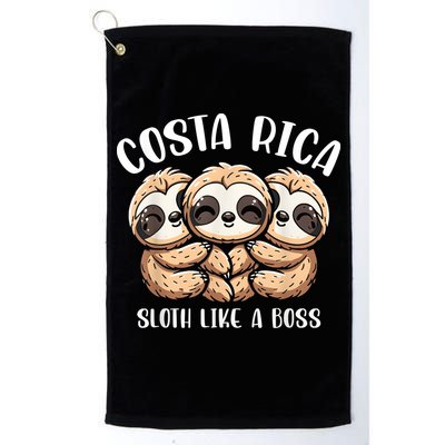 Costa Rica Sloth Like A Boss Costa Rican Travel Vacation Golf Towel