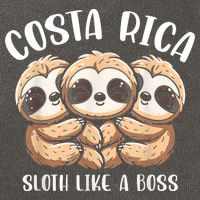 Costa Rica Sloth Like A Boss Costa Rican Travel Vacation Cotton Canvas Backpack