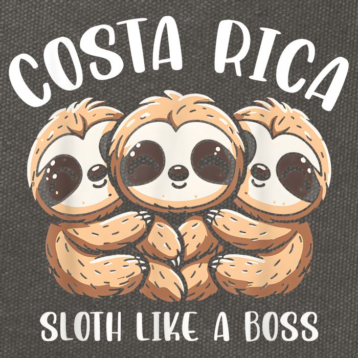 Costa Rica Sloth Like A Boss Costa Rican Travel Vacation Cotton Canvas Backpack