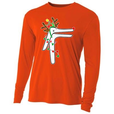 Christmas Reindeer Speculum Nurse OBGYN L&D Nursing Xmas  Cooling Performance Long Sleeve Crew