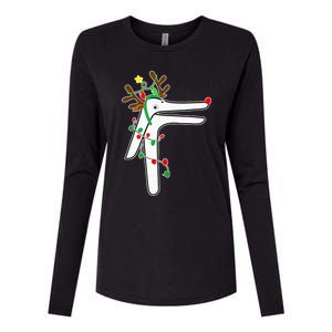 Christmas Reindeer Speculum Nurse OBGYN L&D Nursing Xmas  Womens Cotton Relaxed Long Sleeve T-Shirt