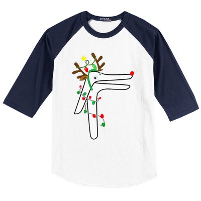 Christmas Reindeer Speculum Nurse OBGYN L&D Nursing Xmas  Baseball Sleeve Shirt