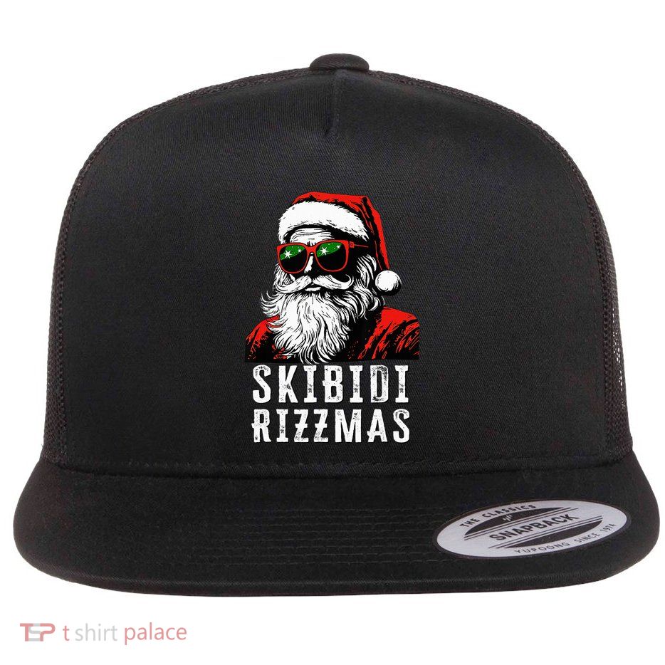 Christmas Rizz Santa Claus Charisma Flat Bill Trucker Hat
