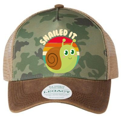 Cute Retro Snailed It Legacy Tie Dye Trucker Hat