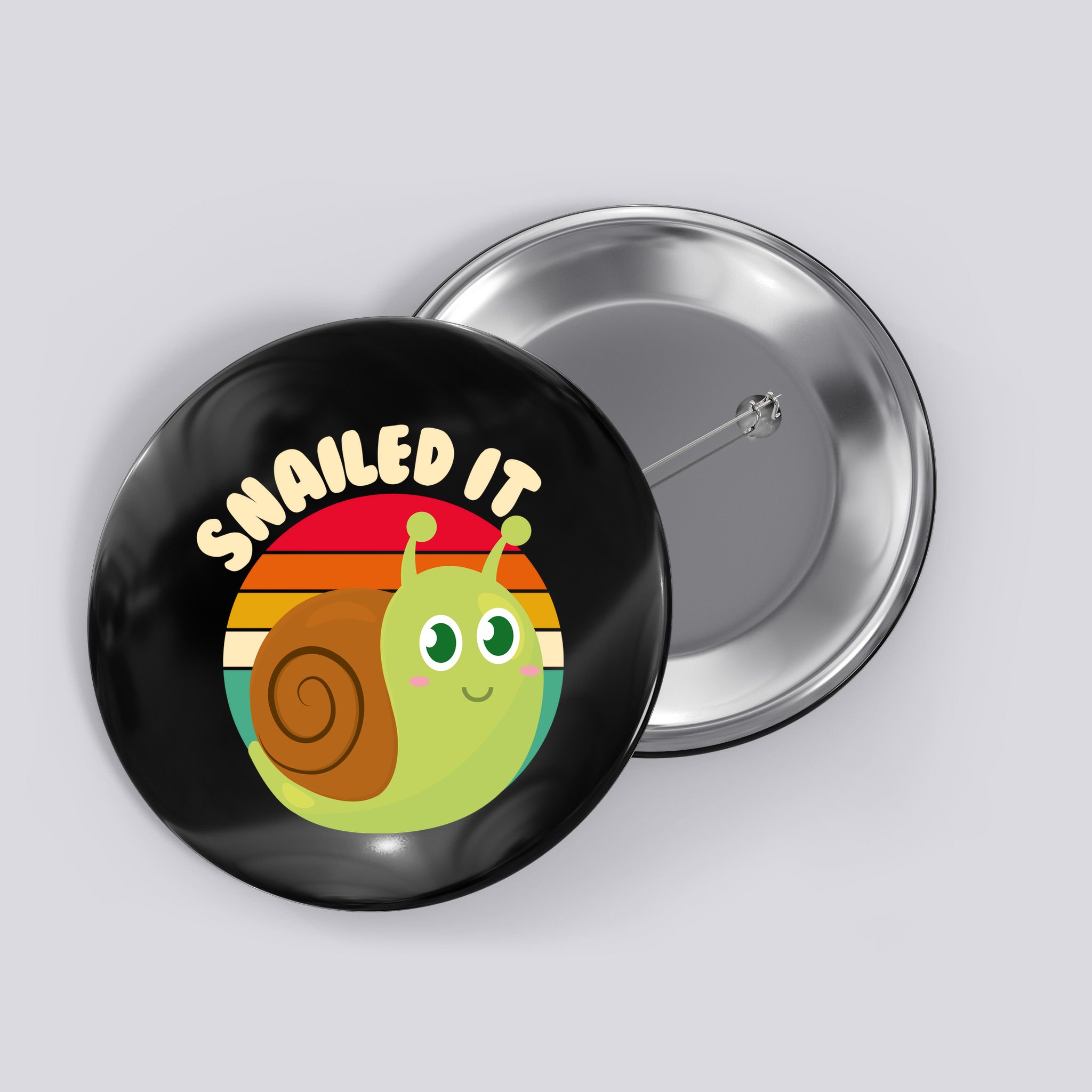 Cute Retro Snailed It Button