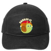 Cute Retro Snailed It 7-Panel Snapback Hat