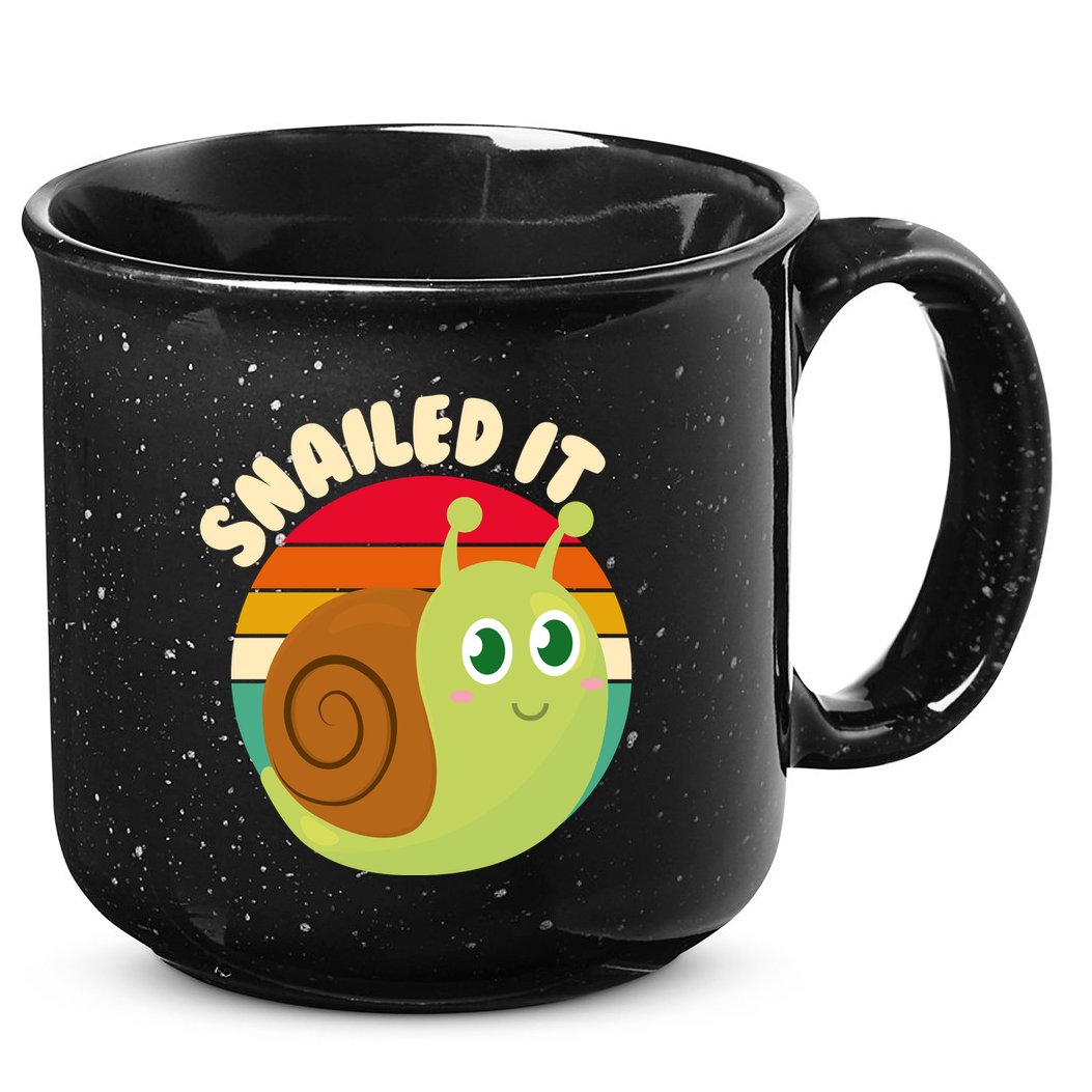 Cute Retro Snailed It 15oz Campfire Ceramic Mug