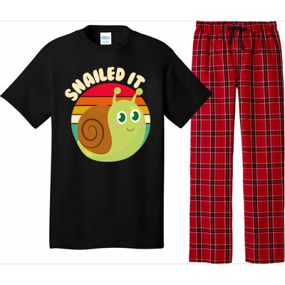 Cute Retro Snailed It Pajama Set