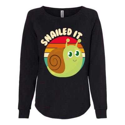 Cute Retro Snailed It Womens California Wash Sweatshirt