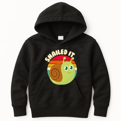 Cute Retro Snailed It Kids Hoodie