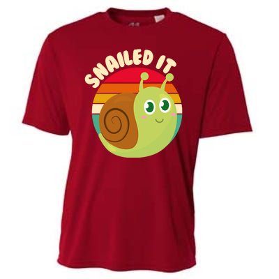 Cute Retro Snailed It Cooling Performance Crew T-Shirt