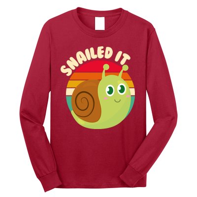 Cute Retro Snailed It Long Sleeve Shirt