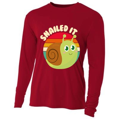 Cute Retro Snailed It Cooling Performance Long Sleeve Crew