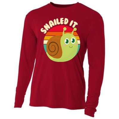 Cute Retro Snailed It Cooling Performance Long Sleeve Crew