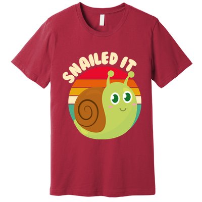 Cute Retro Snailed It Premium T-Shirt