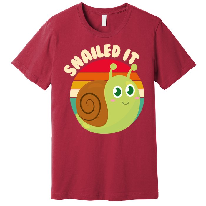 Cute Retro Snailed It Premium T-Shirt