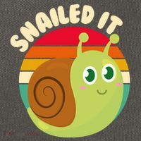 Cute Retro Snailed It Cotton Canvas Backpack