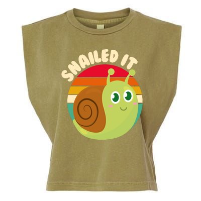 Cute Retro Snailed It Garment-Dyed Women's Muscle Tee