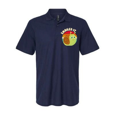 Cute Retro Snailed It Softstyle Adult Sport Polo