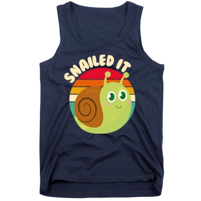 Cute Retro Snailed It Tank Top