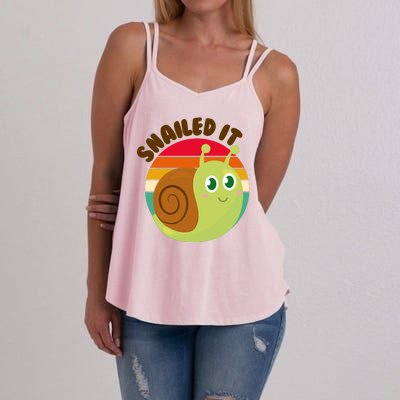 Cute Retro Snailed It Women's Strappy Tank