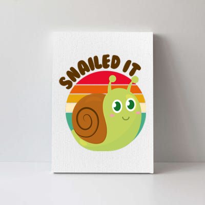 Cute Retro Snailed It Canvas