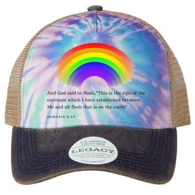 Christian Rainbow Scripture Legacy Tie Dye Trucker Hat