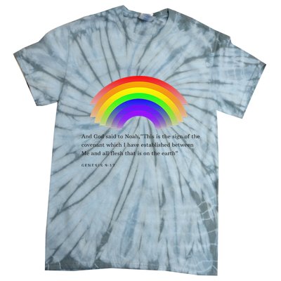 Christian Rainbow Scripture Tie-Dye T-Shirt